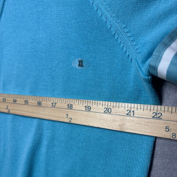 Van Heusen V-Neck Layered Sweater Shirt XL Built In Striped Collar Preppy NWT - Picture 7 of 7